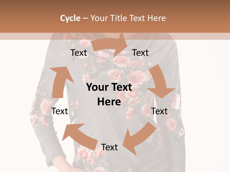 A Woman Standing In Front Of A Wall With Her Hands On Her Hips PowerPoint Template