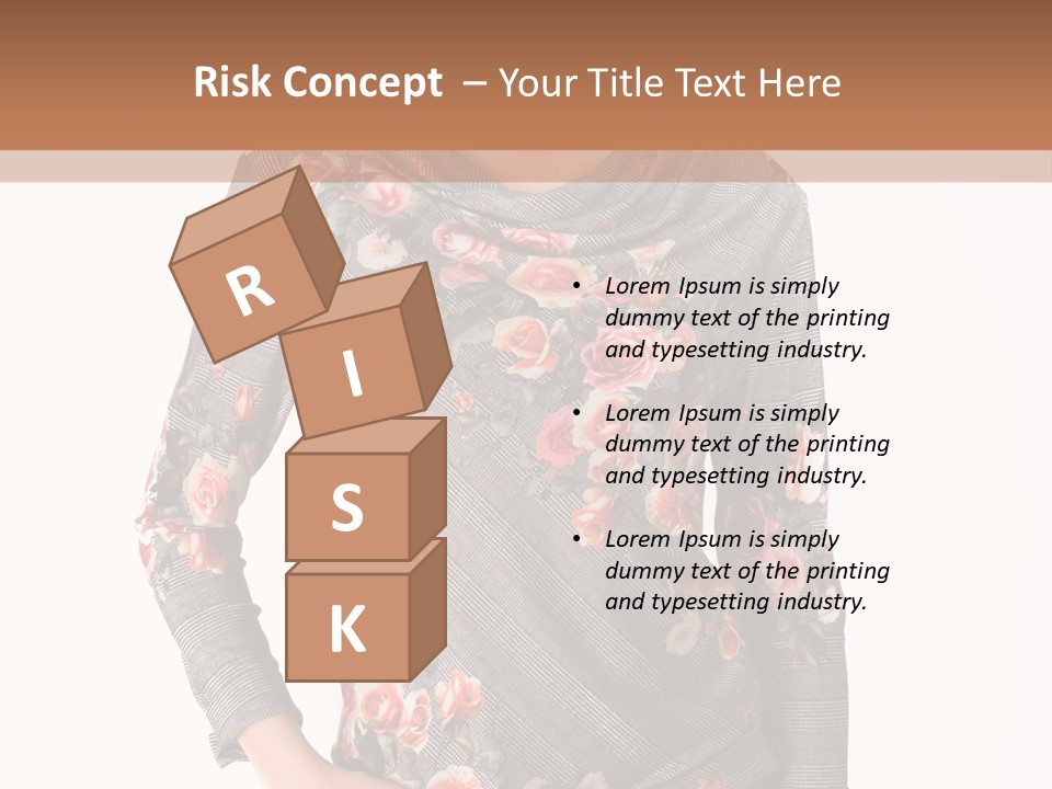 A Woman Standing In Front Of A Wall With Her Hands On Her Hips PowerPoint Template