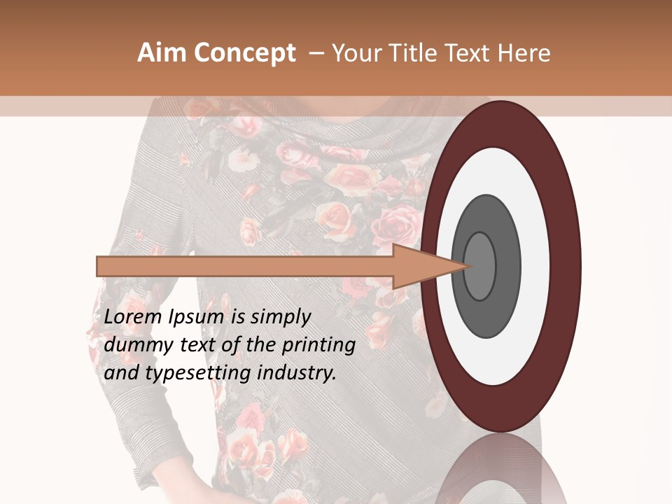 A Woman Standing In Front Of A Wall With Her Hands On Her Hips PowerPoint Template