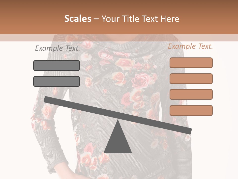 A Woman Standing In Front Of A Wall With Her Hands On Her Hips PowerPoint Template