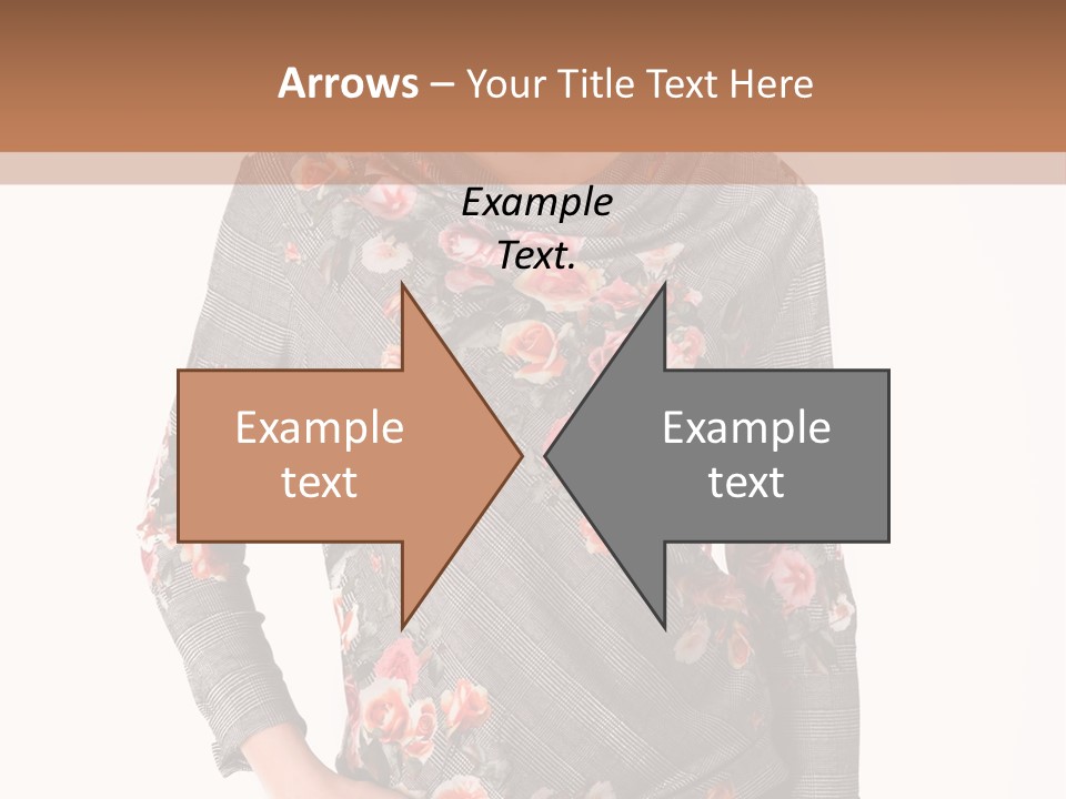 A Woman Standing In Front Of A Wall With Her Hands On Her Hips PowerPoint Template