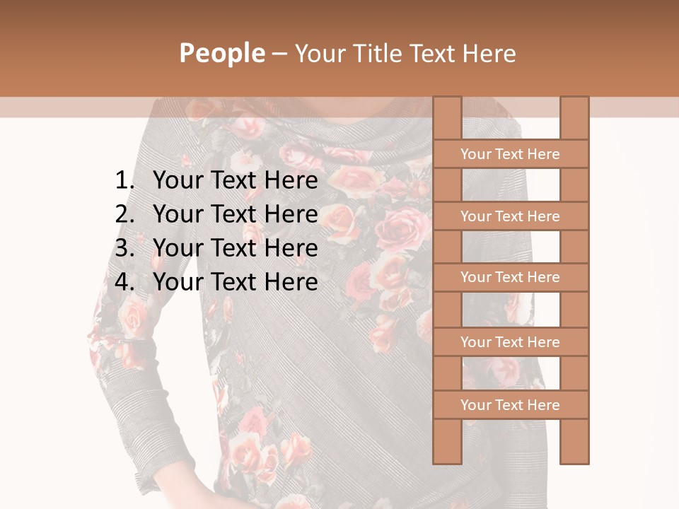 A Woman Standing In Front Of A Wall With Her Hands On Her Hips PowerPoint Template