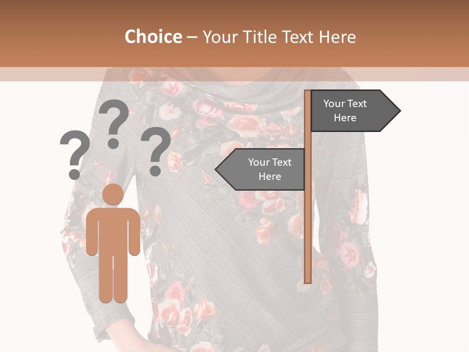 A Woman Standing In Front Of A Wall With Her Hands On Her Hips PowerPoint Template