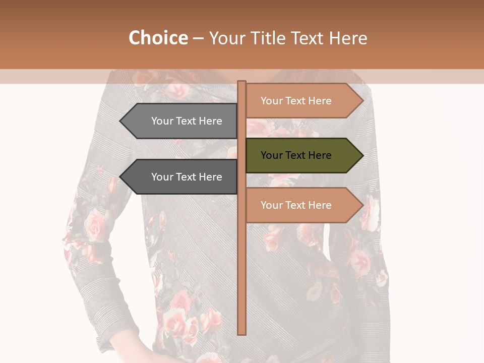 A Woman Standing In Front Of A Wall With Her Hands On Her Hips PowerPoint Template