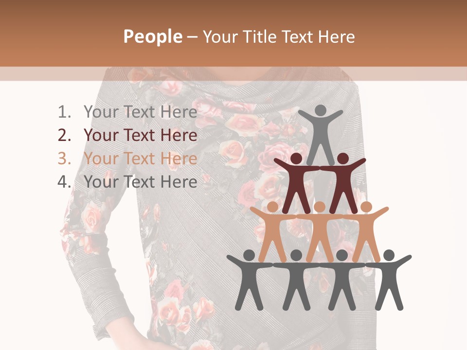 A Woman Standing In Front Of A Wall With Her Hands On Her Hips PowerPoint Template