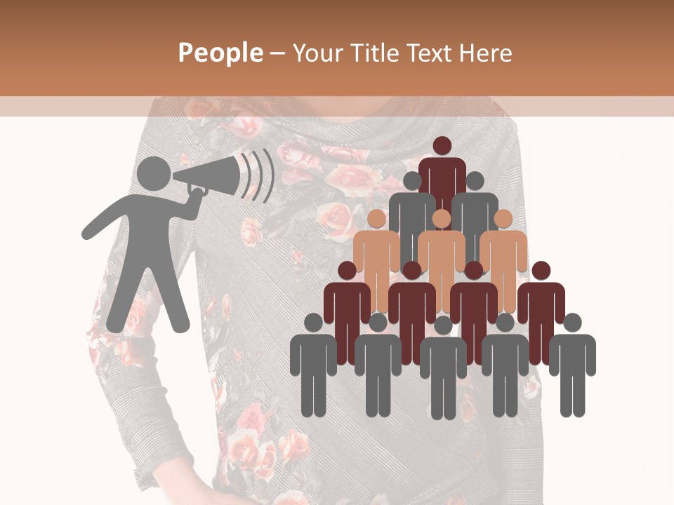 A Woman Standing In Front Of A Wall With Her Hands On Her Hips PowerPoint Template