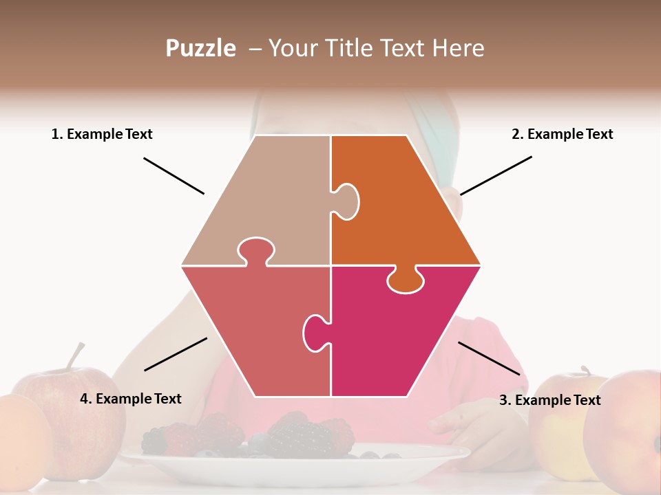 A Little Girl Sitting At A Table Eating Food PowerPoint Template