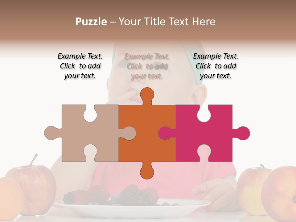 A Little Girl Sitting At A Table Eating Food PowerPoint Template