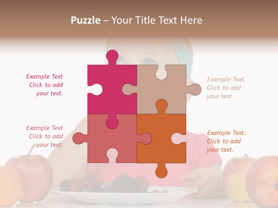 A Little Girl Sitting At A Table Eating Food PowerPoint Template