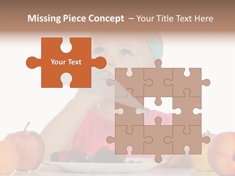 A Little Girl Sitting At A Table Eating Food PowerPoint Template