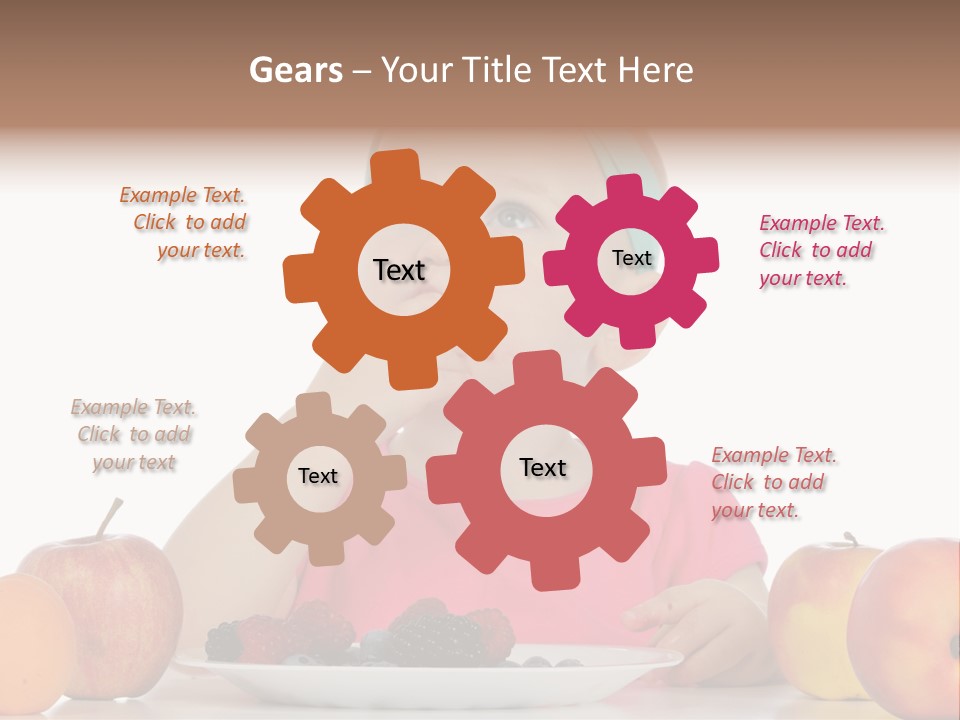 A Little Girl Sitting At A Table Eating Food PowerPoint Template