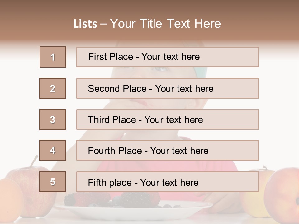 A Little Girl Sitting At A Table Eating Food PowerPoint Template