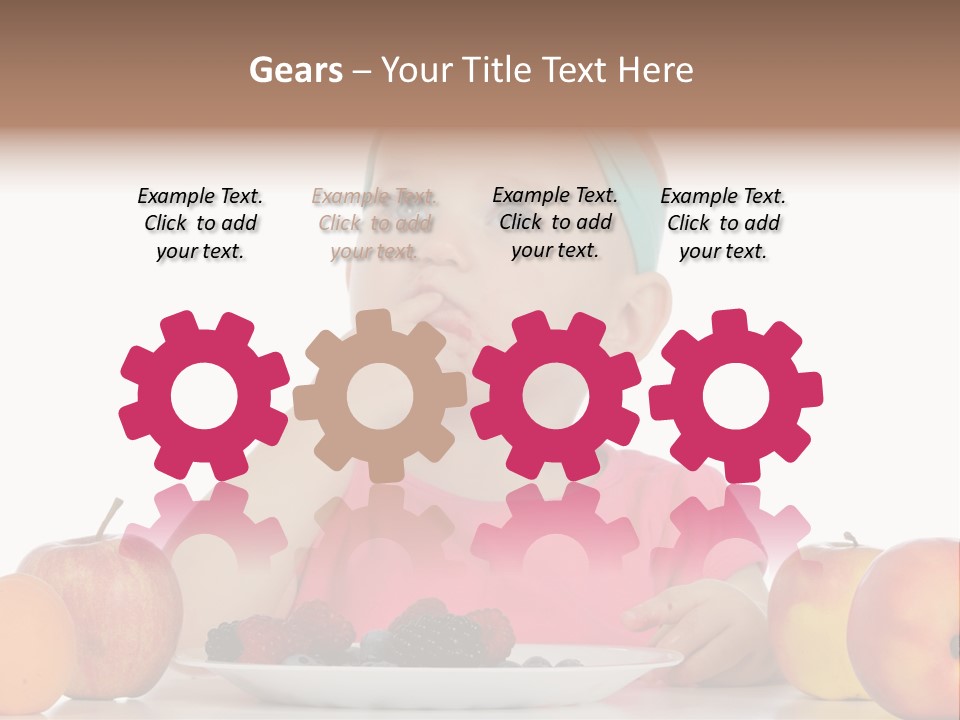 A Little Girl Sitting At A Table Eating Food PowerPoint Template