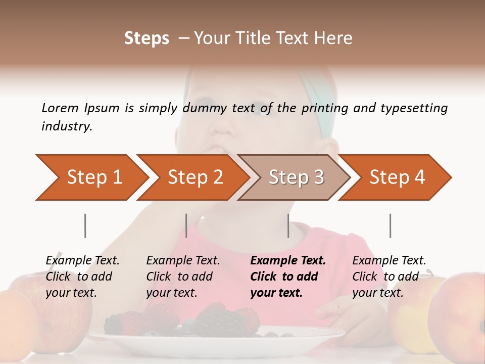 A Little Girl Sitting At A Table Eating Food PowerPoint Template