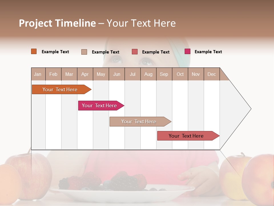 A Little Girl Sitting At A Table Eating Food PowerPoint Template