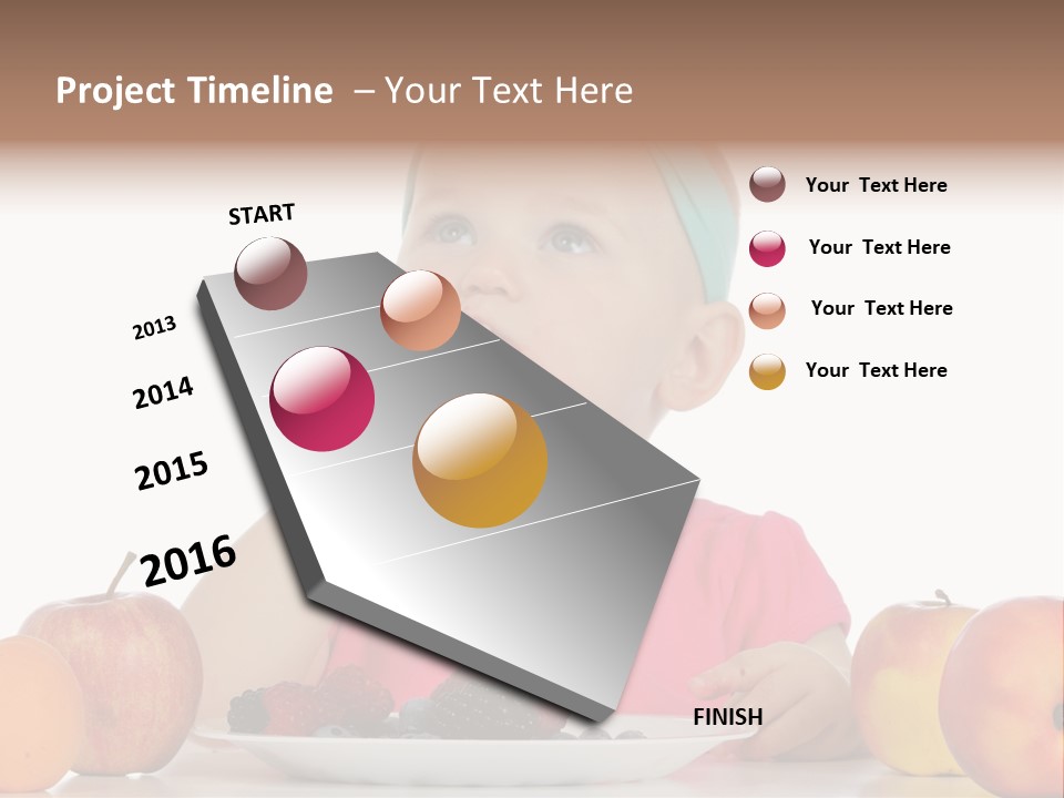 A Little Girl Sitting At A Table Eating Food PowerPoint Template