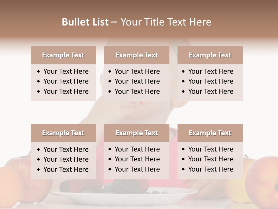 A Little Girl Sitting At A Table Eating Food PowerPoint Template