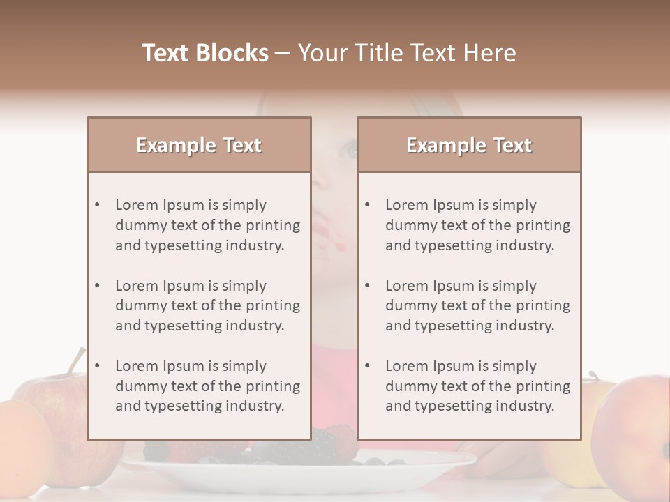 A Little Girl Sitting At A Table Eating Food PowerPoint Template