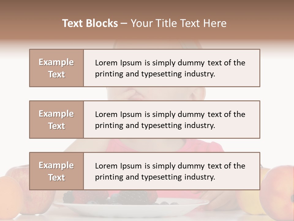 A Little Girl Sitting At A Table Eating Food PowerPoint Template