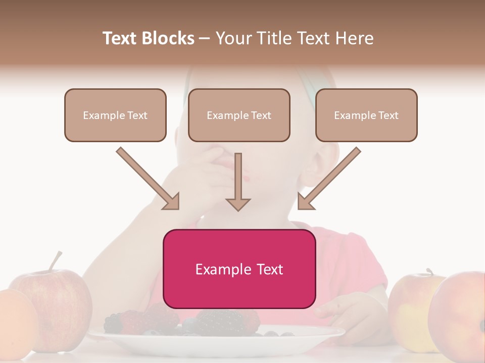 A Little Girl Sitting At A Table Eating Food PowerPoint Template
