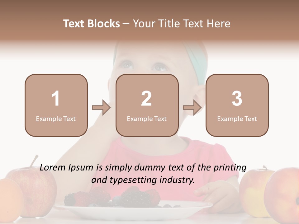 A Little Girl Sitting At A Table Eating Food PowerPoint Template