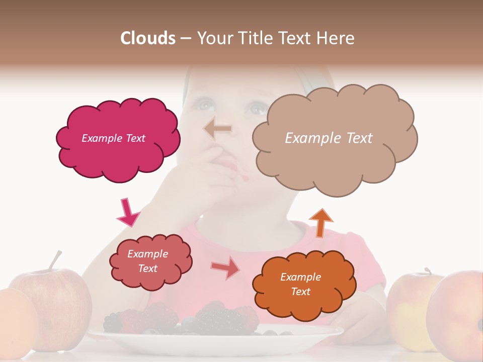 A Little Girl Sitting At A Table Eating Food PowerPoint Template