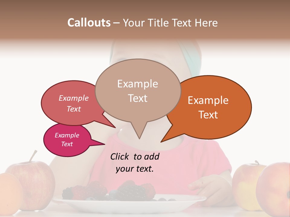 A Little Girl Sitting At A Table Eating Food PowerPoint Template