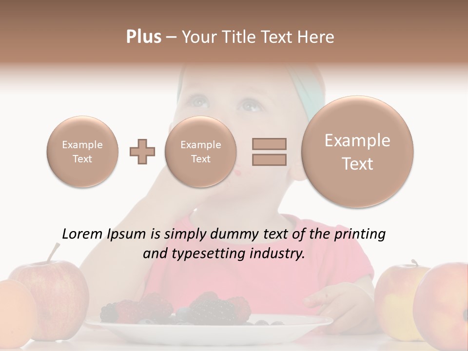 A Little Girl Sitting At A Table Eating Food PowerPoint Template