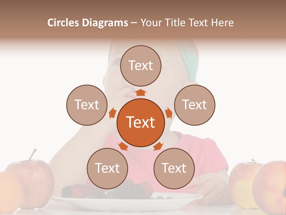 A Little Girl Sitting At A Table Eating Food PowerPoint Template