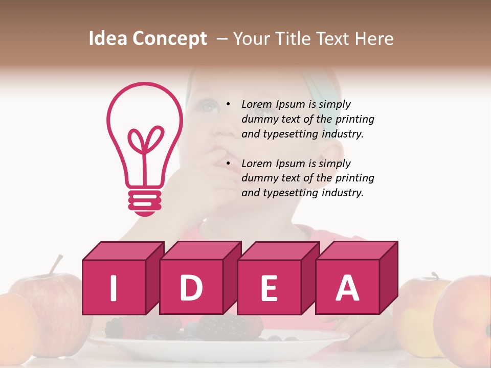 A Little Girl Sitting At A Table Eating Food PowerPoint Template