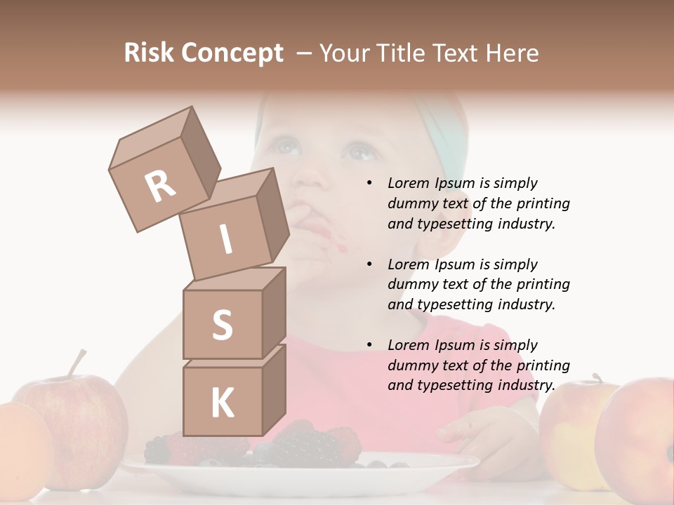 A Little Girl Sitting At A Table Eating Food PowerPoint Template