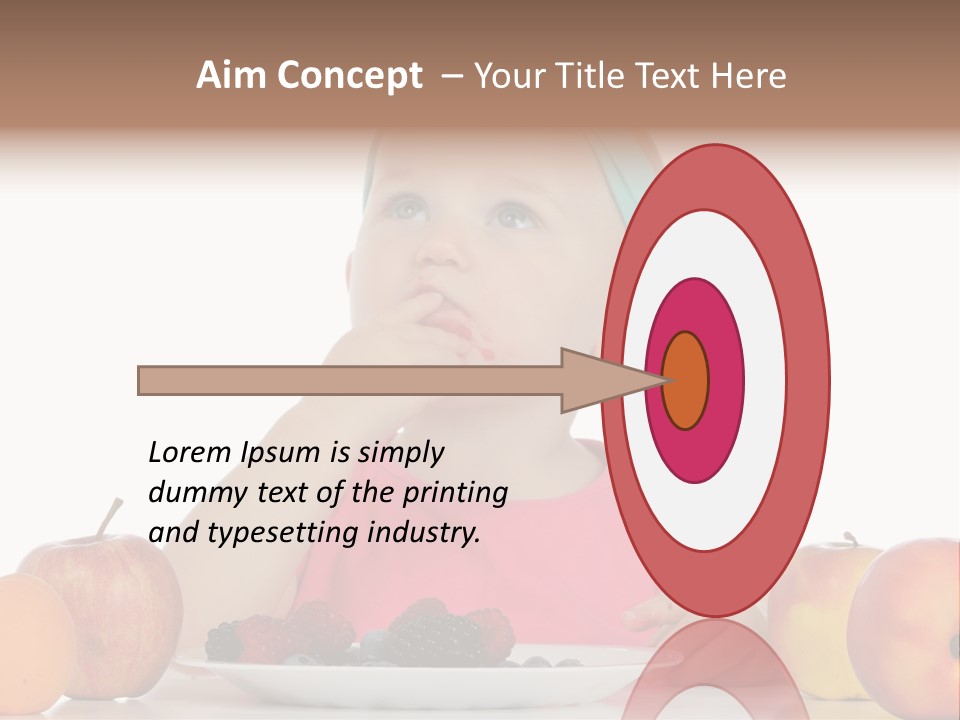 A Little Girl Sitting At A Table Eating Food PowerPoint Template