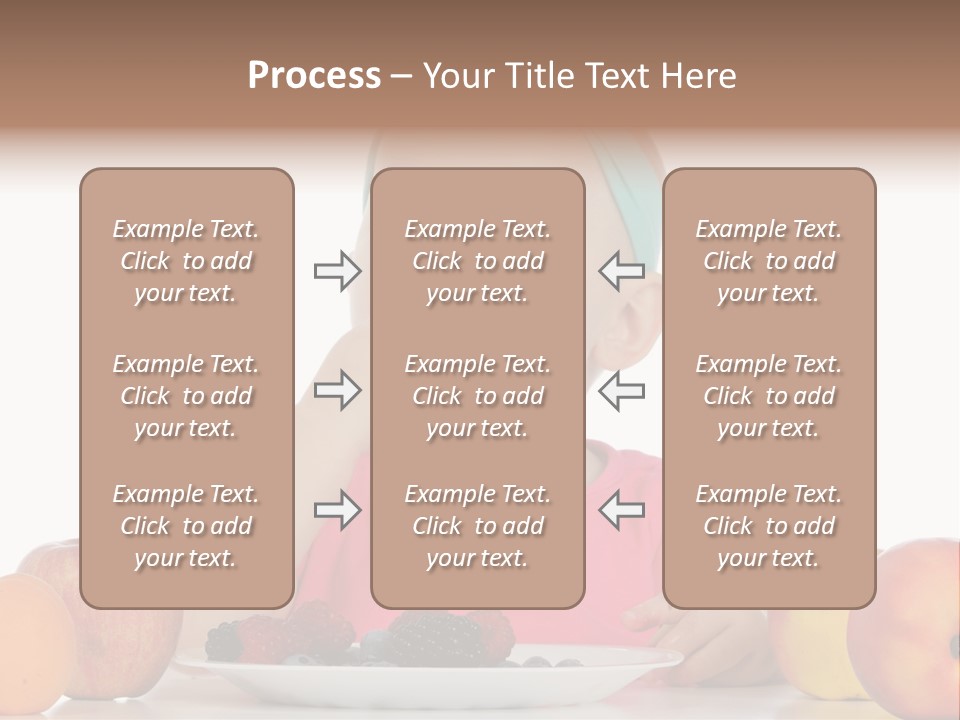 A Little Girl Sitting At A Table Eating Food PowerPoint Template