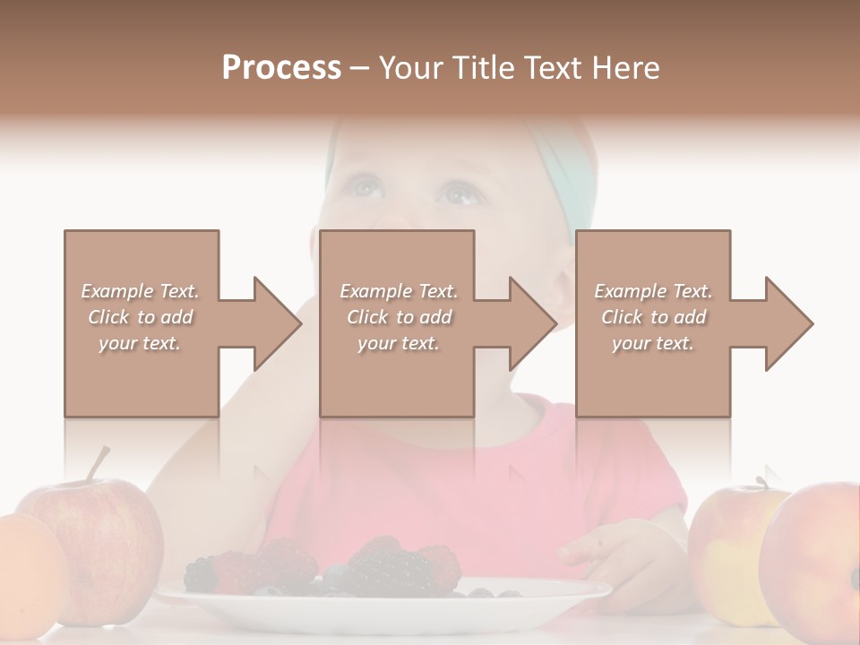 A Little Girl Sitting At A Table Eating Food PowerPoint Template