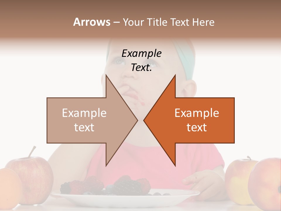 A Little Girl Sitting At A Table Eating Food PowerPoint Template