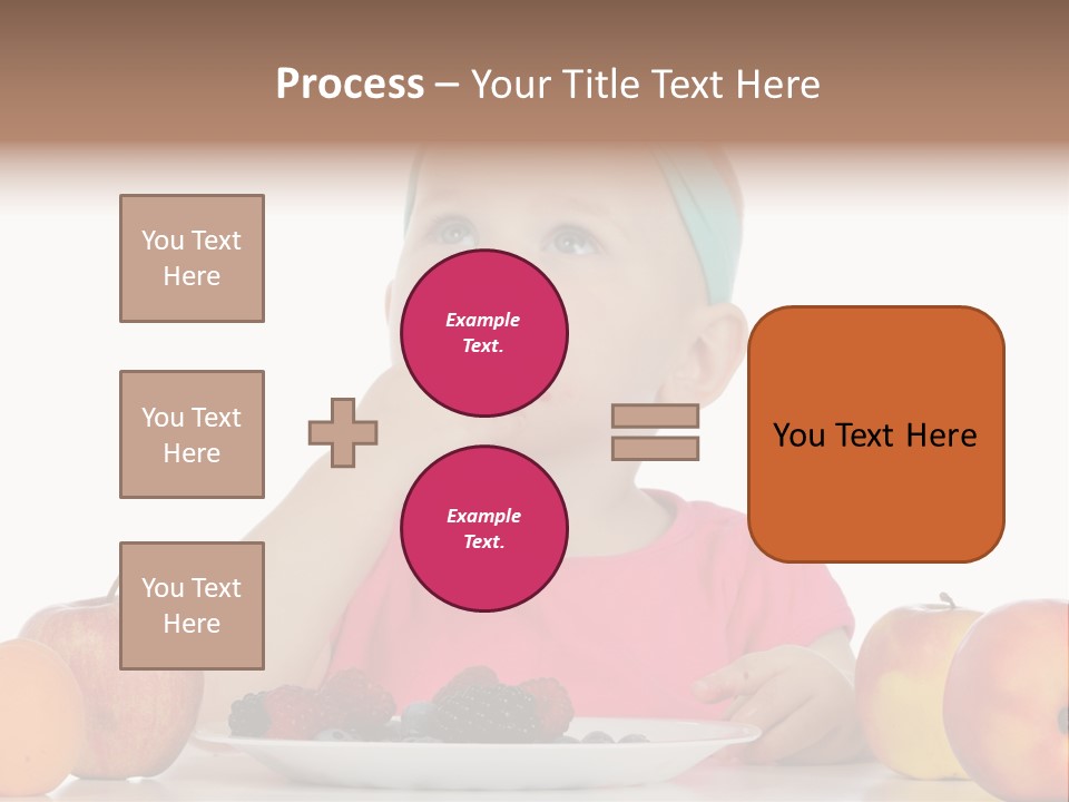 A Little Girl Sitting At A Table Eating Food PowerPoint Template