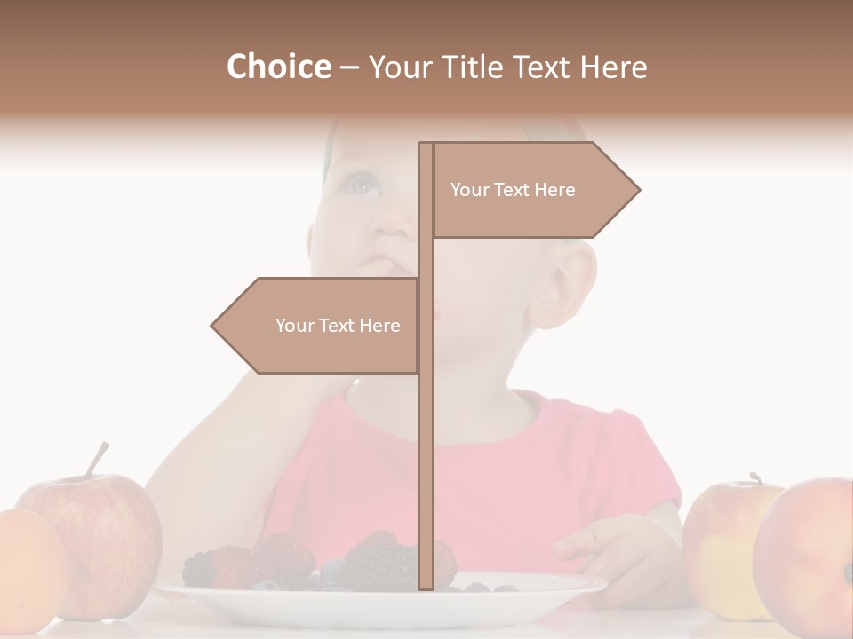 A Little Girl Sitting At A Table Eating Food PowerPoint Template