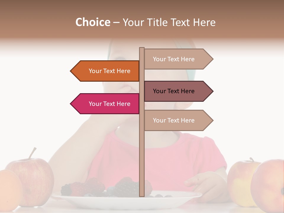 A Little Girl Sitting At A Table Eating Food PowerPoint Template