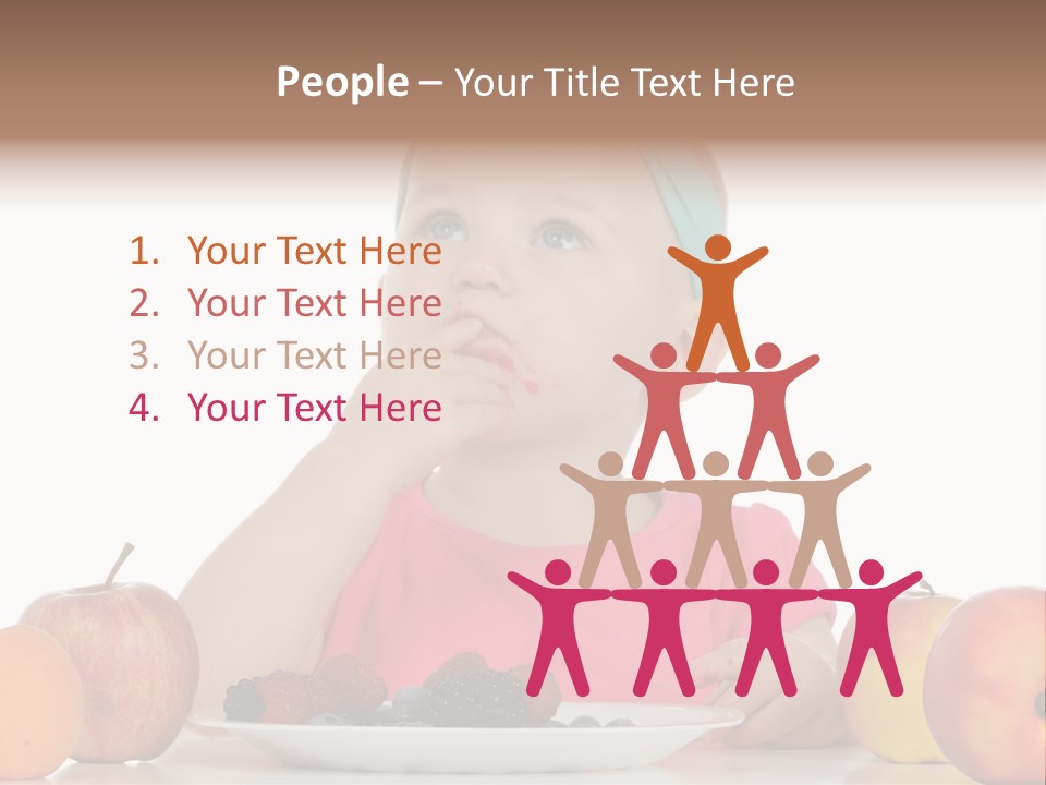 A Little Girl Sitting At A Table Eating Food PowerPoint Template