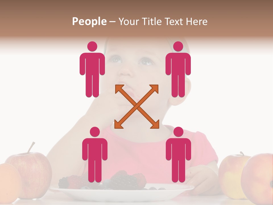 A Little Girl Sitting At A Table Eating Food PowerPoint Template
