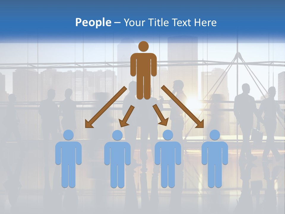 A Group Of People Standing In Front Of A Window PowerPoint Template