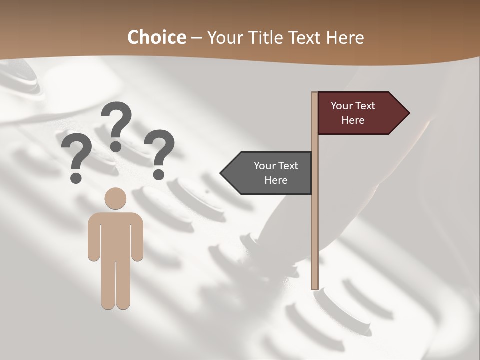 A Person Pushing A Button On A Telephone PowerPoint Template
