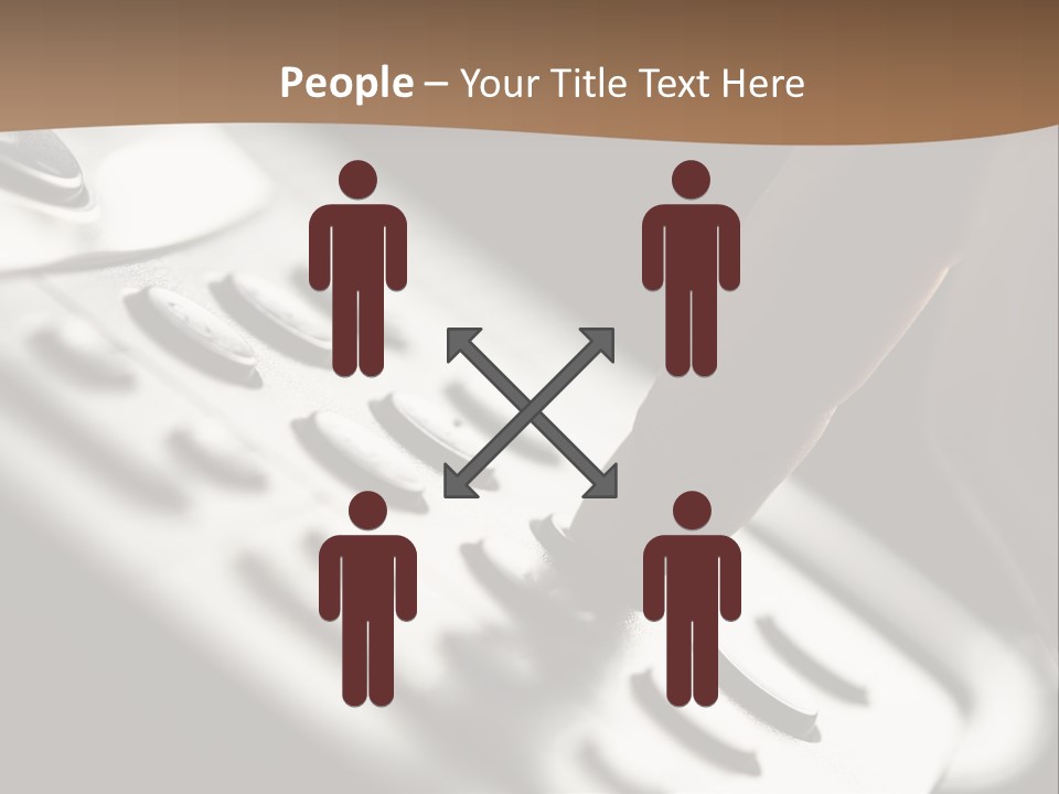 A Person Pushing A Button On A Telephone PowerPoint Template