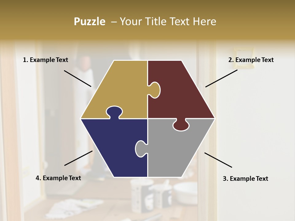 A Man Standing In A Room With Tools On The Floor PowerPoint Template