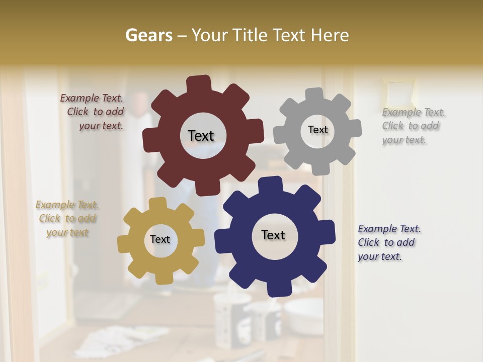 A Man Standing In A Room With Tools On The Floor PowerPoint Template