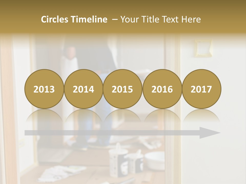 A Man Standing In A Room With Tools On The Floor PowerPoint Template