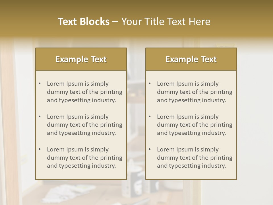 A Man Standing In A Room With Tools On The Floor PowerPoint Template