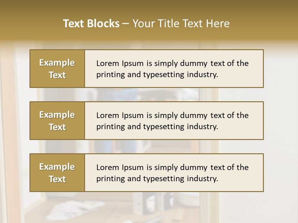 A Man Standing In A Room With Tools On The Floor PowerPoint Template
