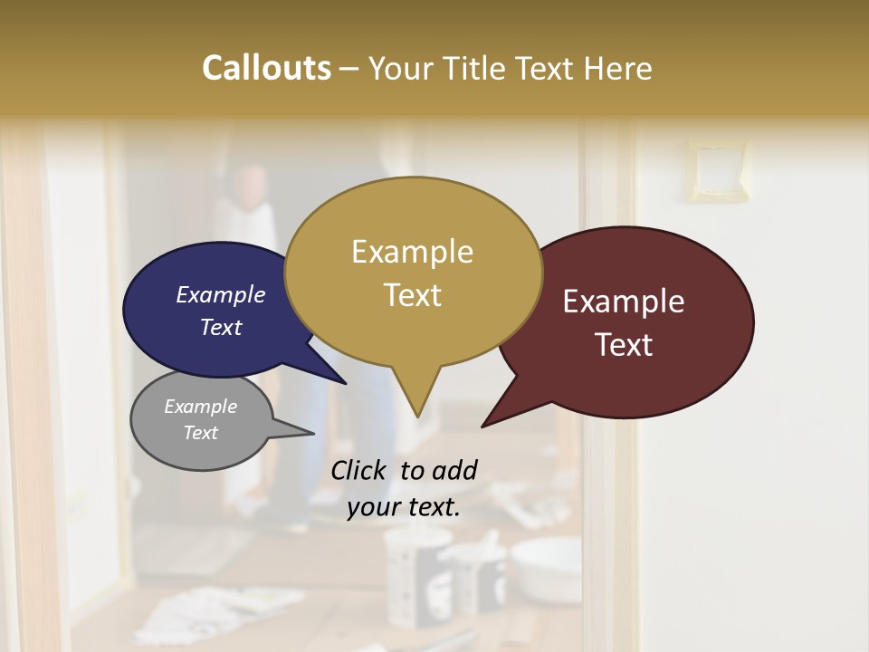A Man Standing In A Room With Tools On The Floor PowerPoint Template