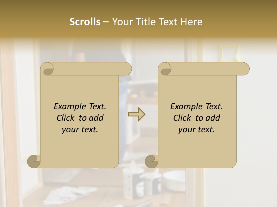 A Man Standing In A Room With Tools On The Floor PowerPoint Template